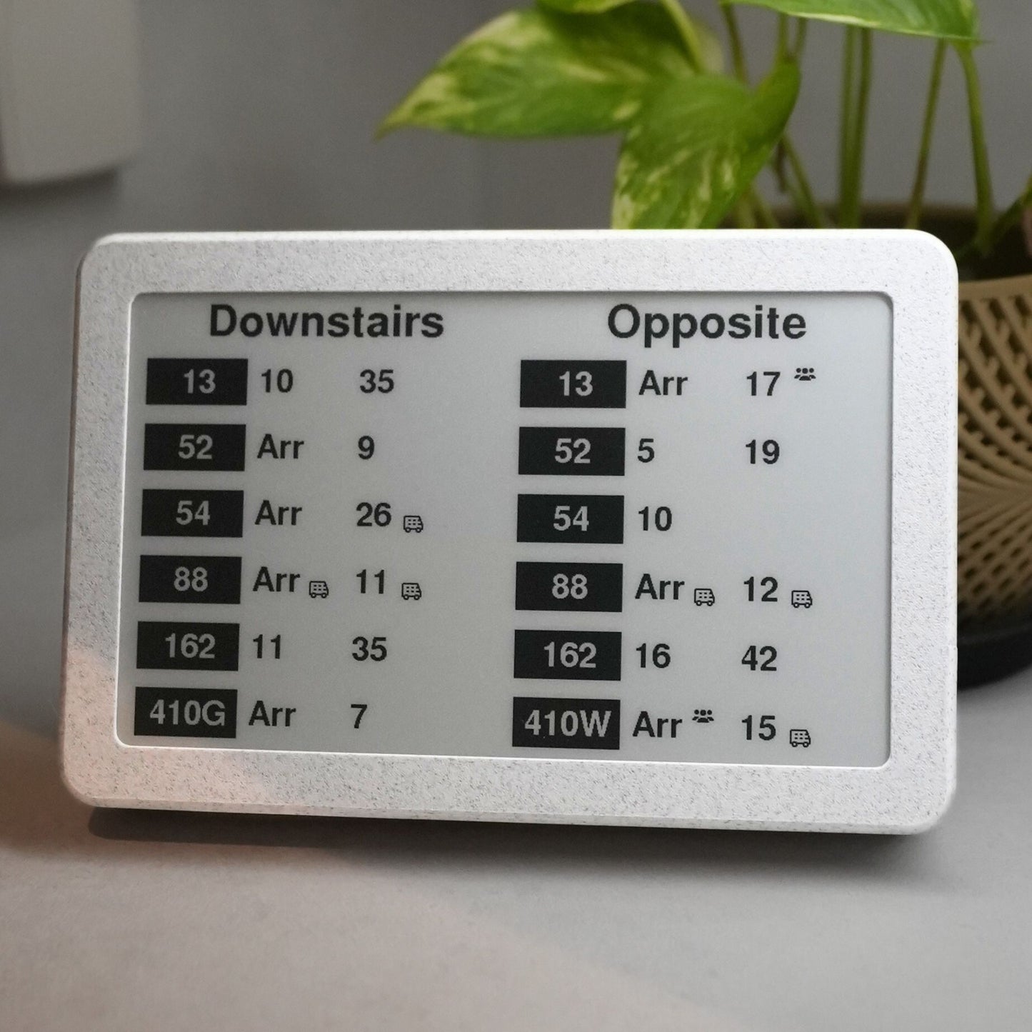 Bus Aunty - Bus Arrival Display for your Home